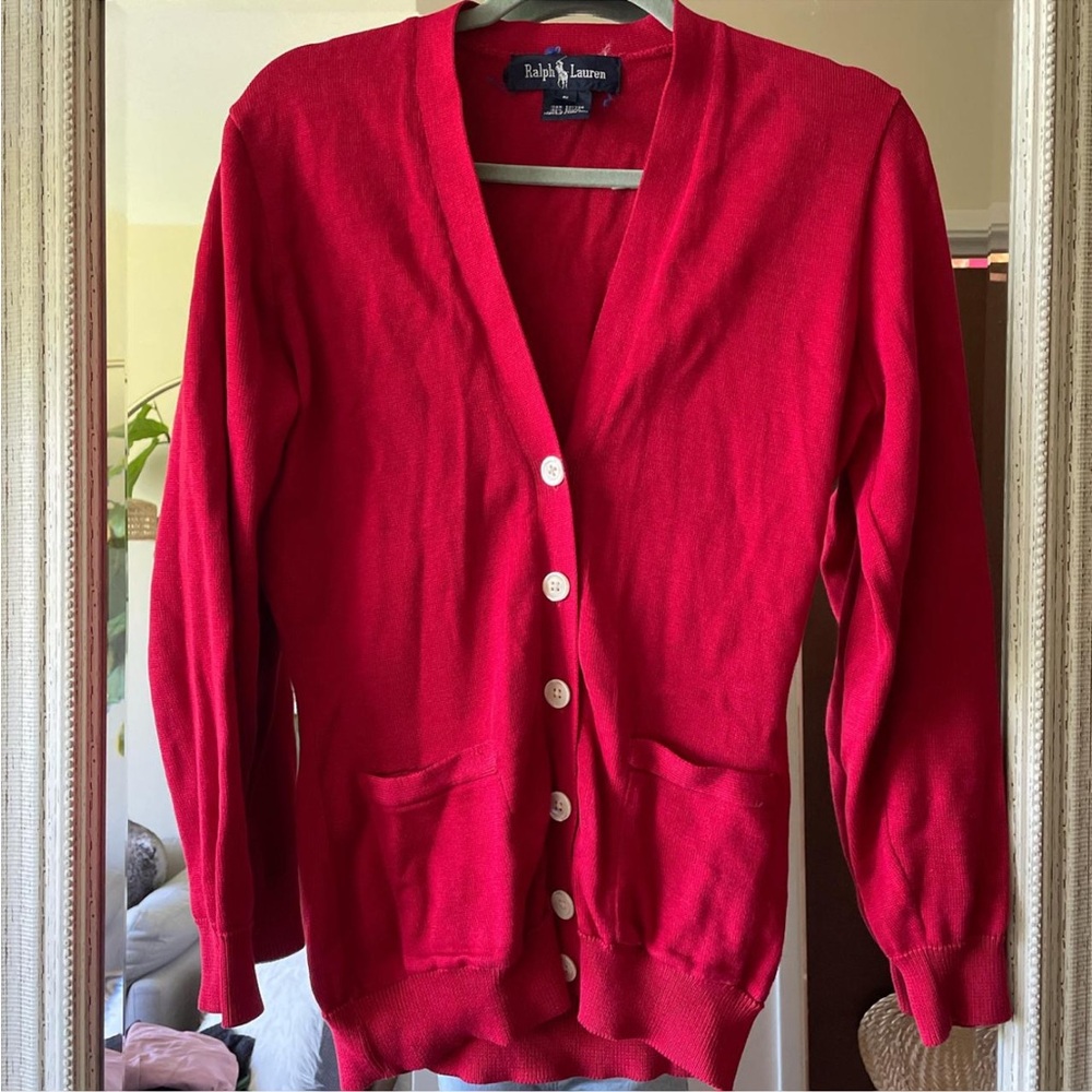 Ralph Lauren Women's Red Cardigan